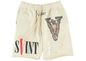 Saint Mxxxxxx x VLONE Sweat Shorts White