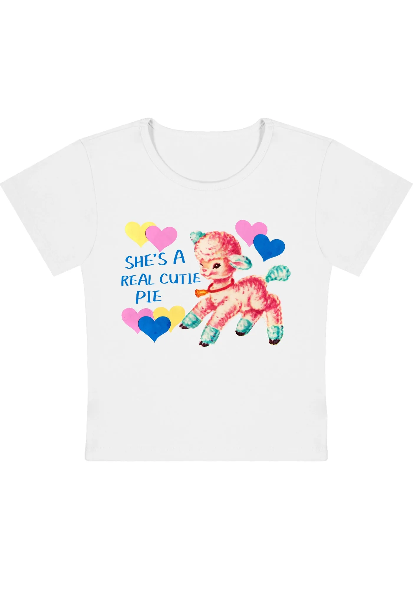 She's A Real Cutie Pie Y2K Baby Tee