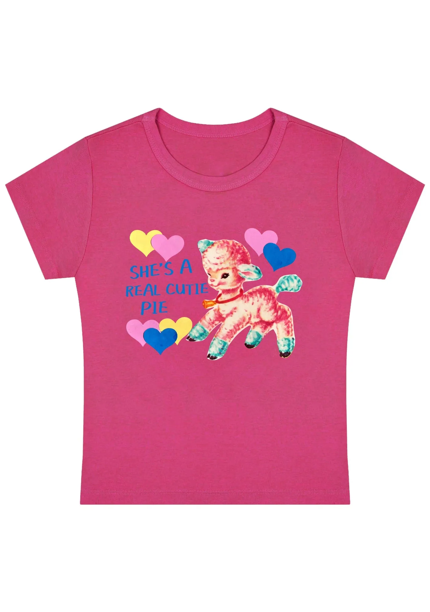 She's A Real Cutie Pie Y2K Baby Tee