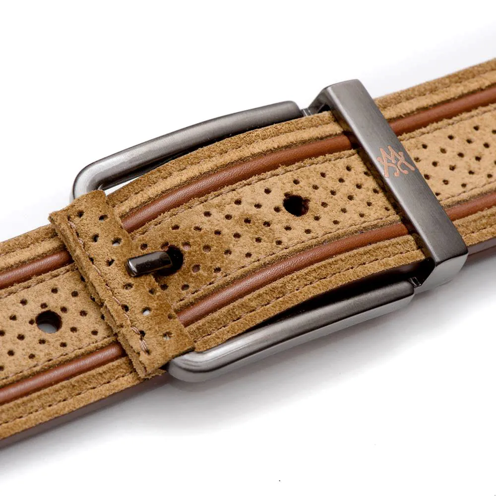 Signature Perforated Suede Belt