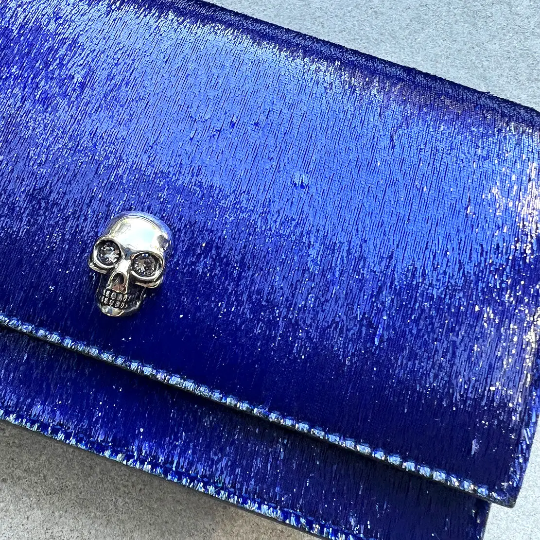 Skull Mini Bag Electric Blue Fibre