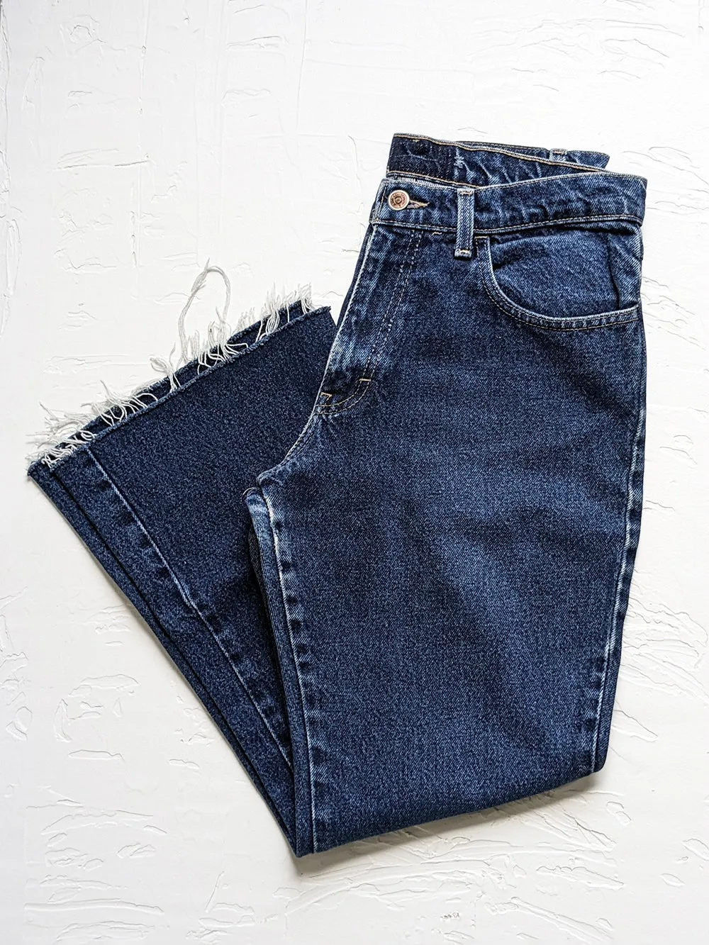 SONOMA Dark Wash Raw Hem Kick Flares