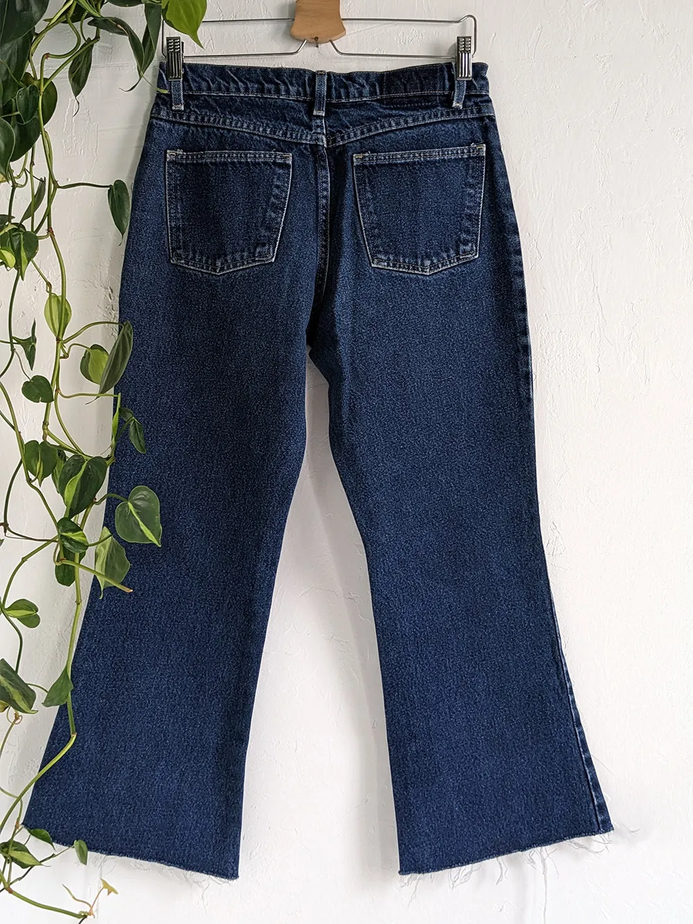 SONOMA Dark Wash Raw Hem Kick Flares