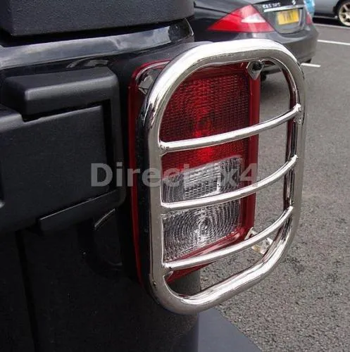 Stainless Steel Tail Light Guards for Jeep Wrangler JK Unlimited 2007-2017 2DR