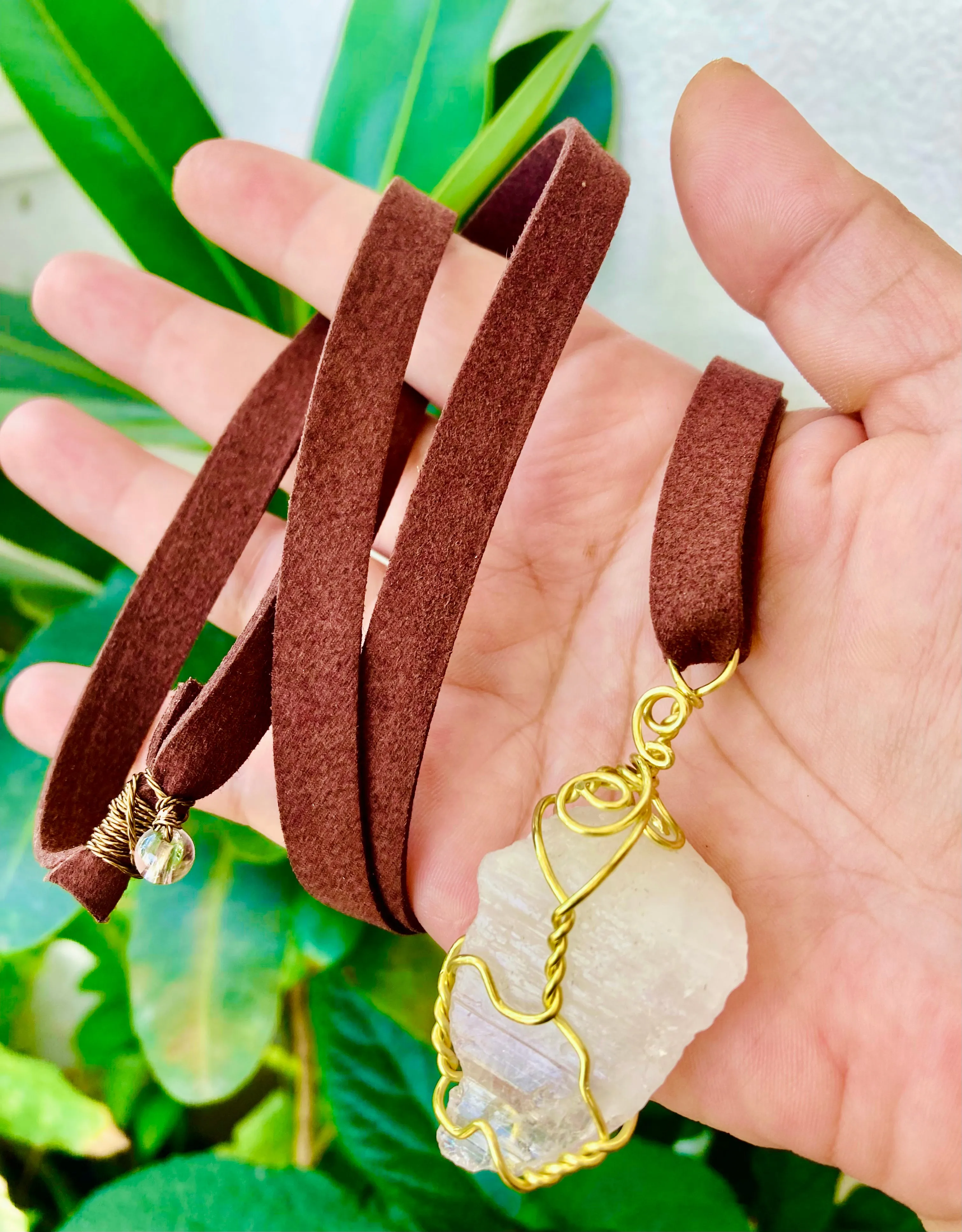 Suede Amulet Necklaces