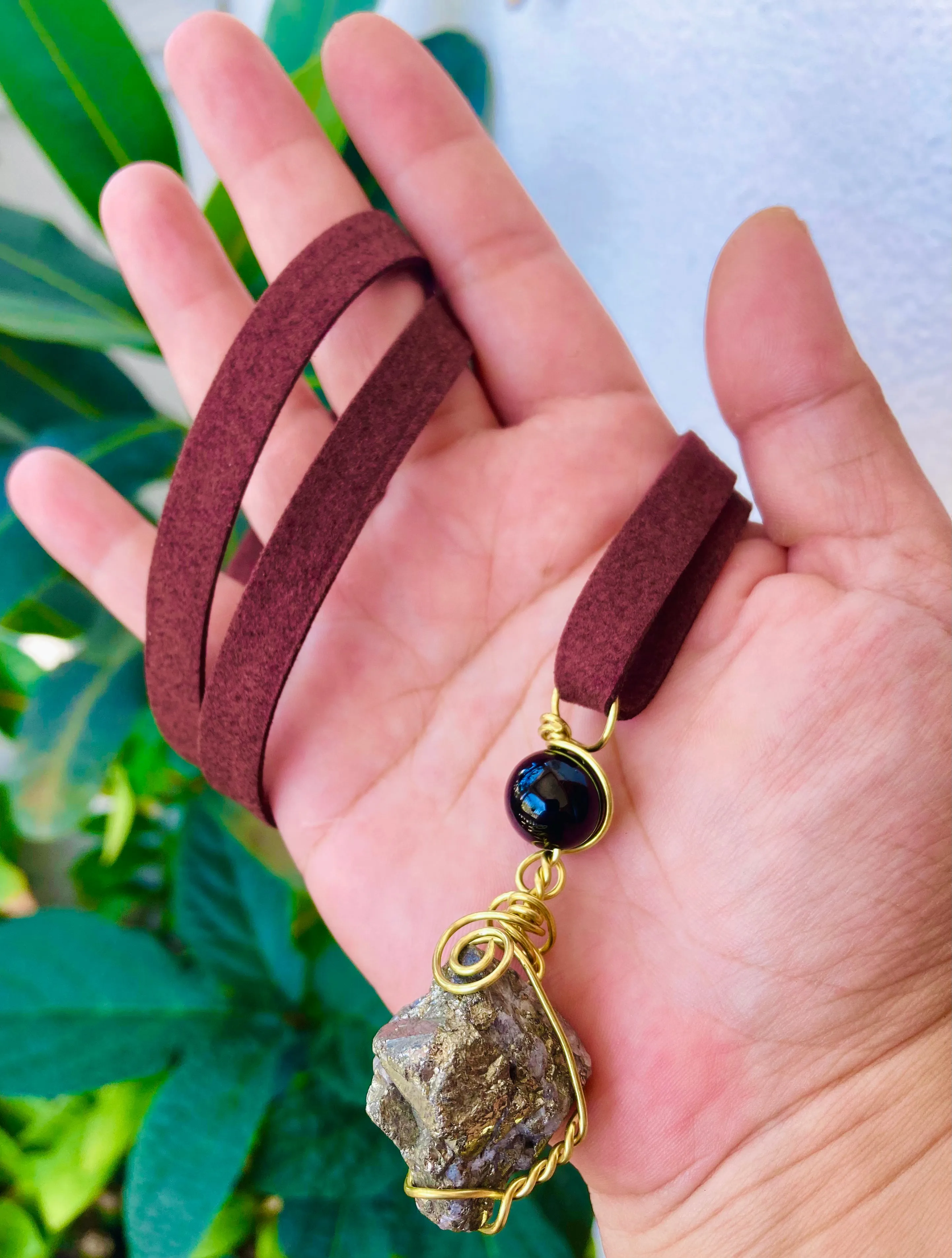 Suede Amulet Necklaces