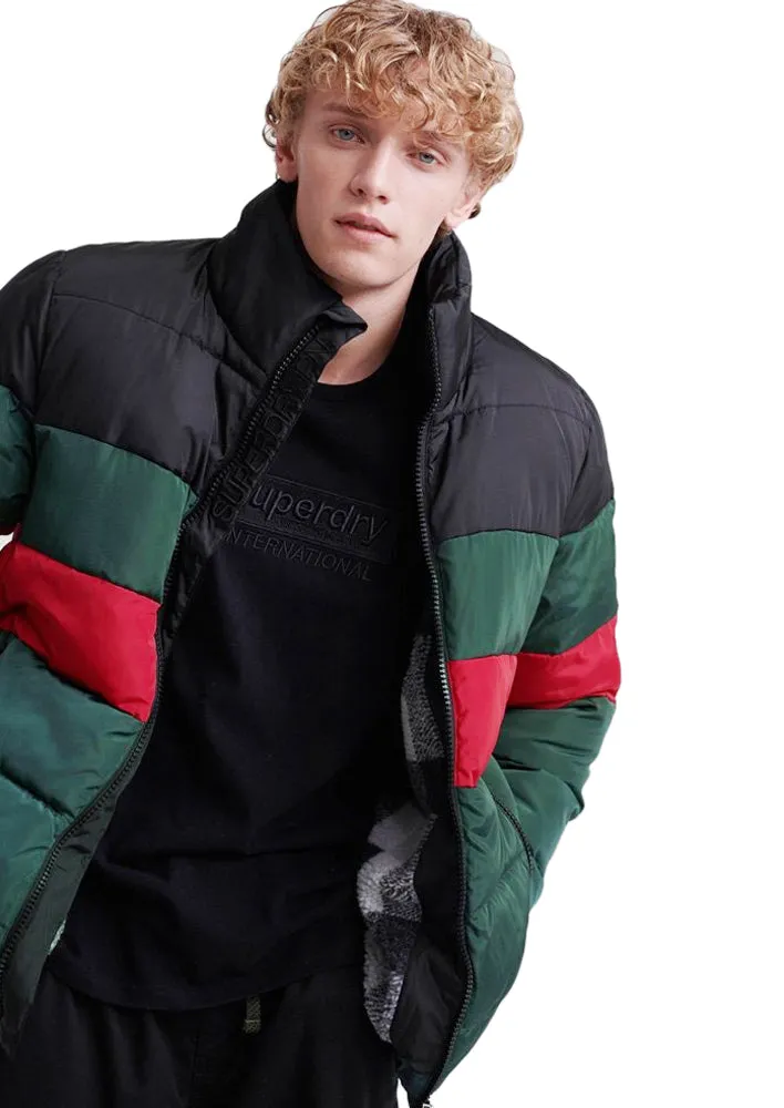 Superdry Men’s Color Stripe Sports Puffer Jacket