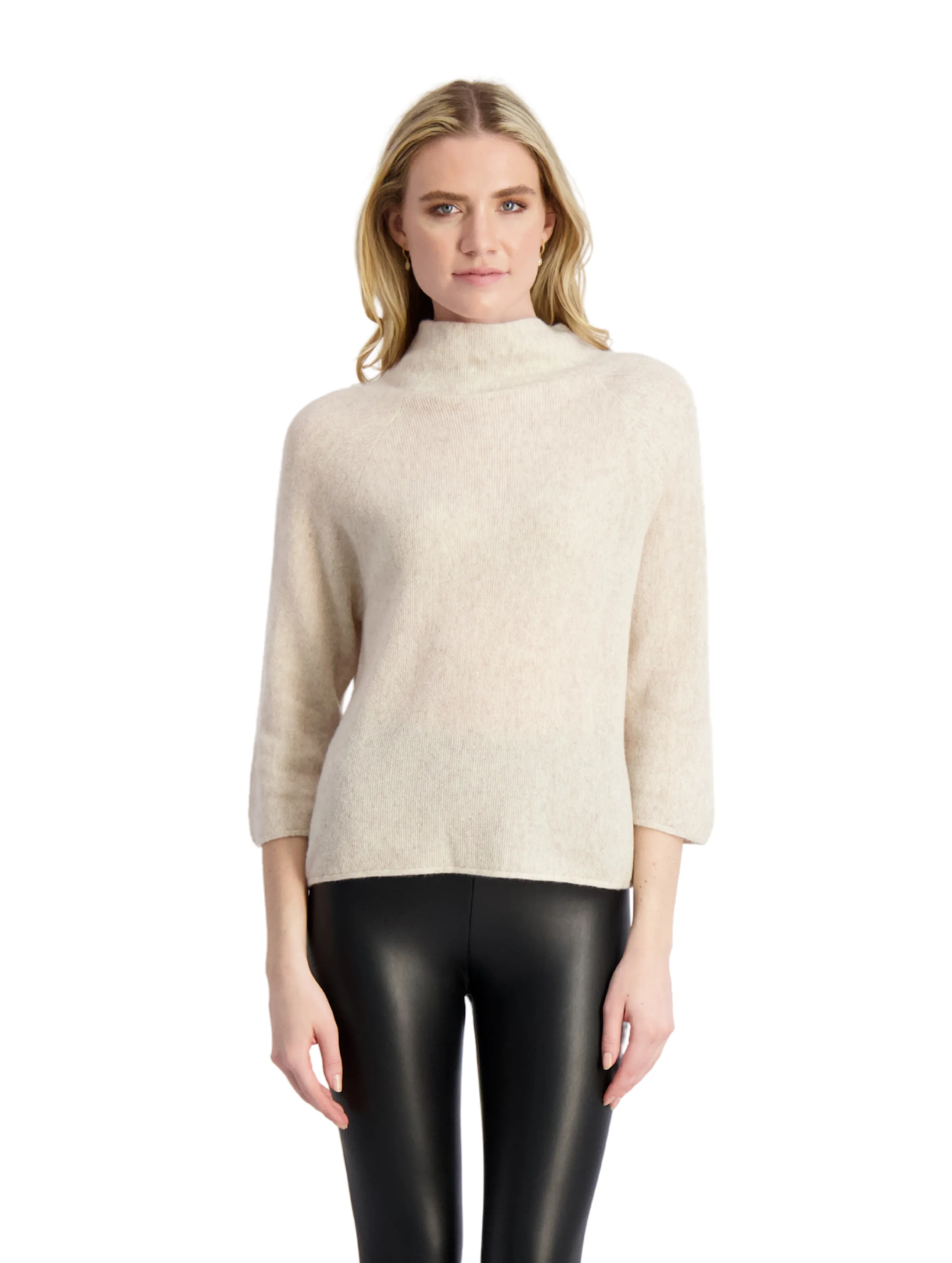 The Paddington - Cashmere Mock Neck WAREHOUSE MOVING SALE- FINAL SALE /No Returns/No Exchanges