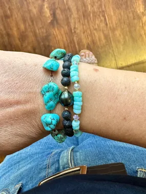 Turquoise & Swarovski Crystal Bracelet