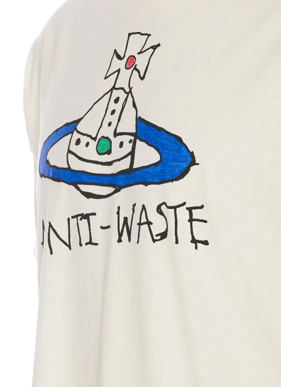 Vivienne Westwood  |Street Style Plain Cotton Short Sleeves Logo T-Shirts