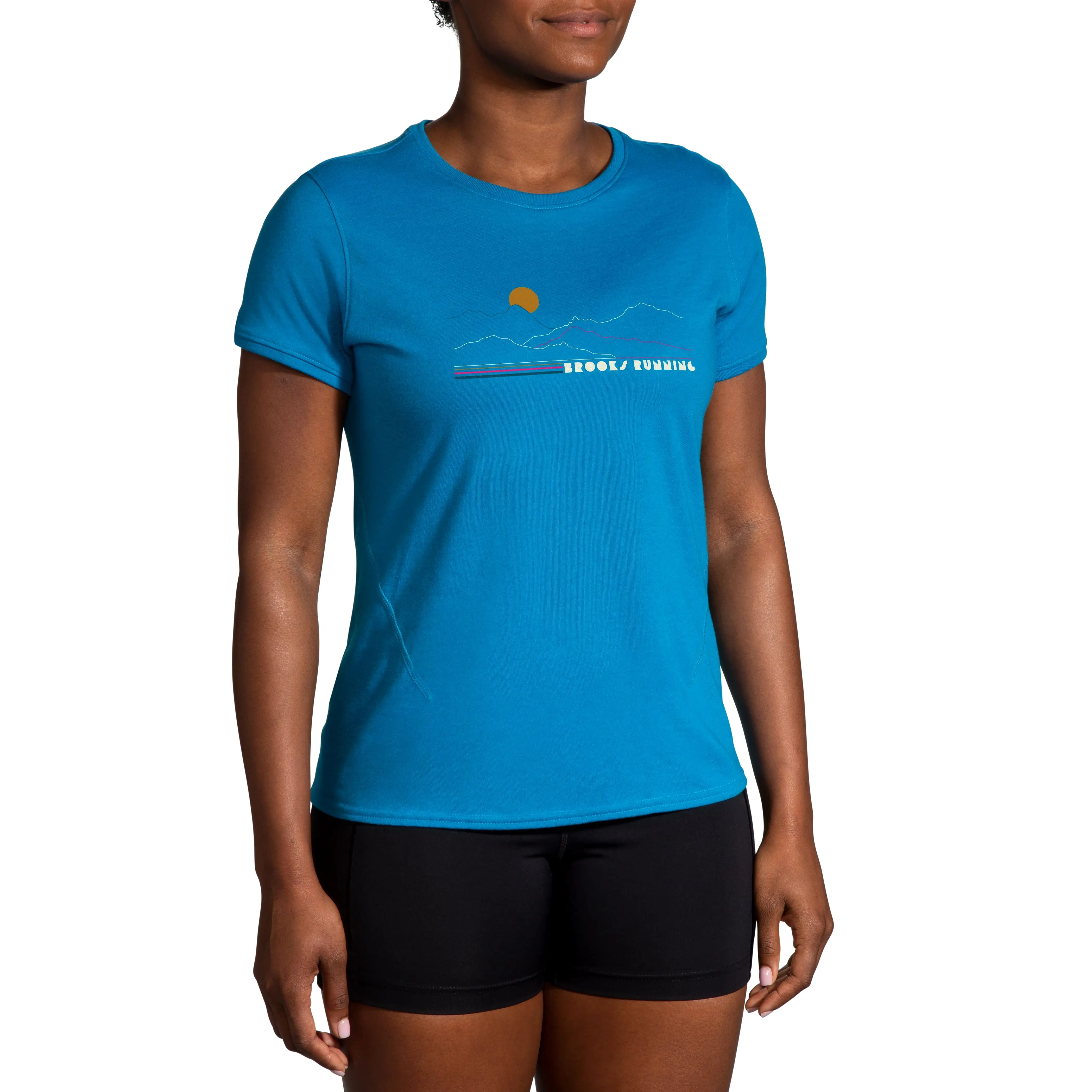 W Brooks Distance Graphic Short Sleeve