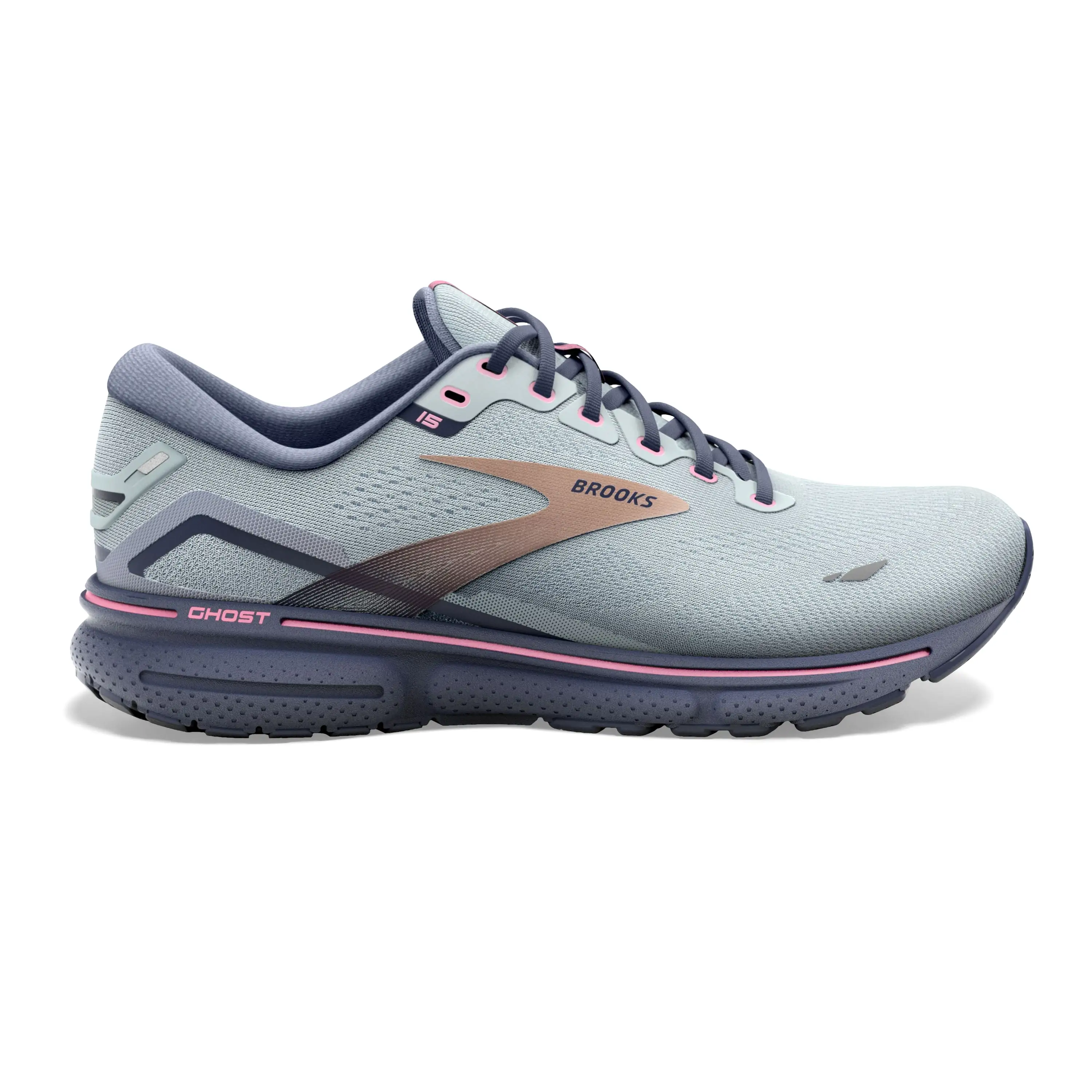 W Brooks Ghost 15 Spa Blue/Neo Pink/ Copper