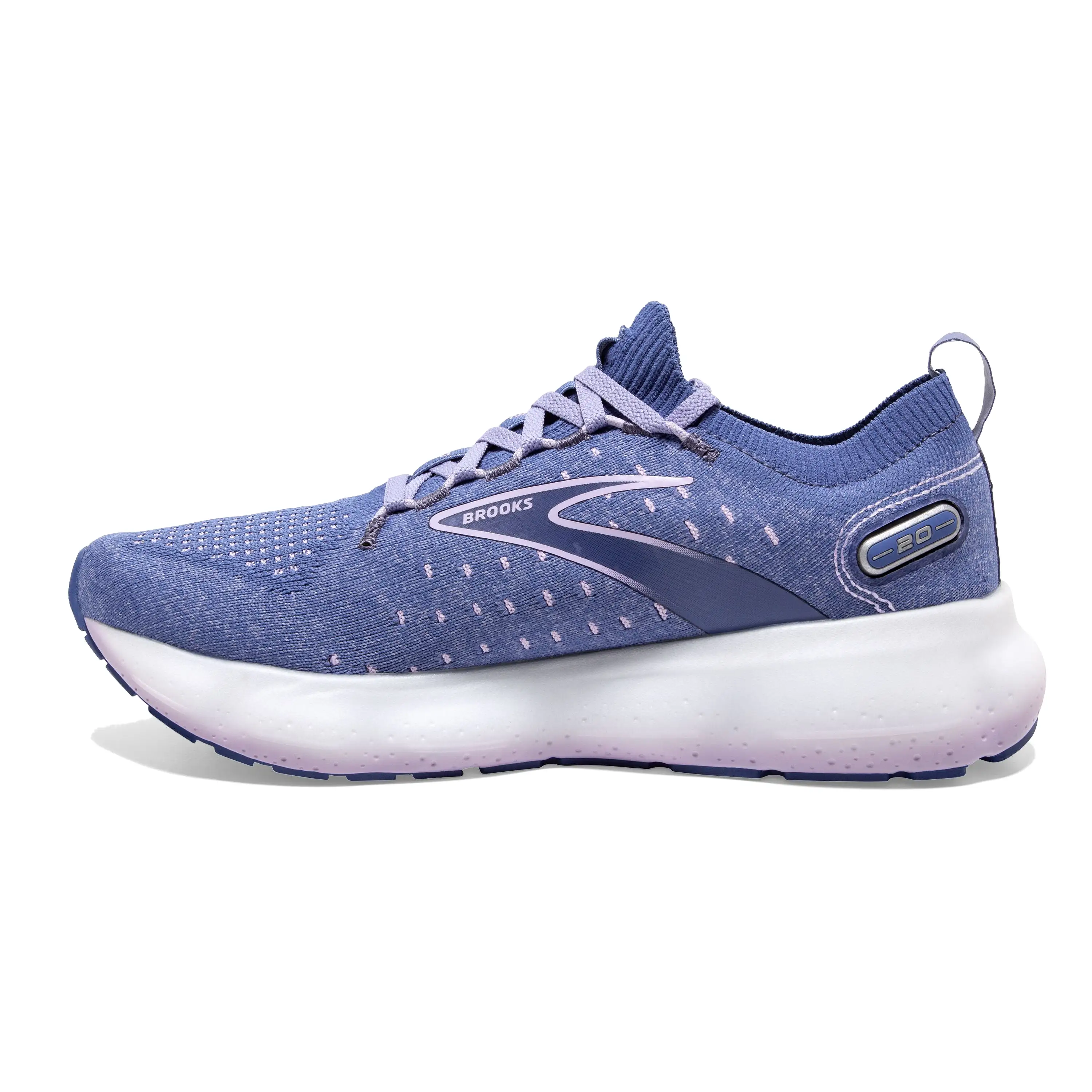 W Brooks Glycerin StealthFit 20 Blue/Pastel Lilac/White