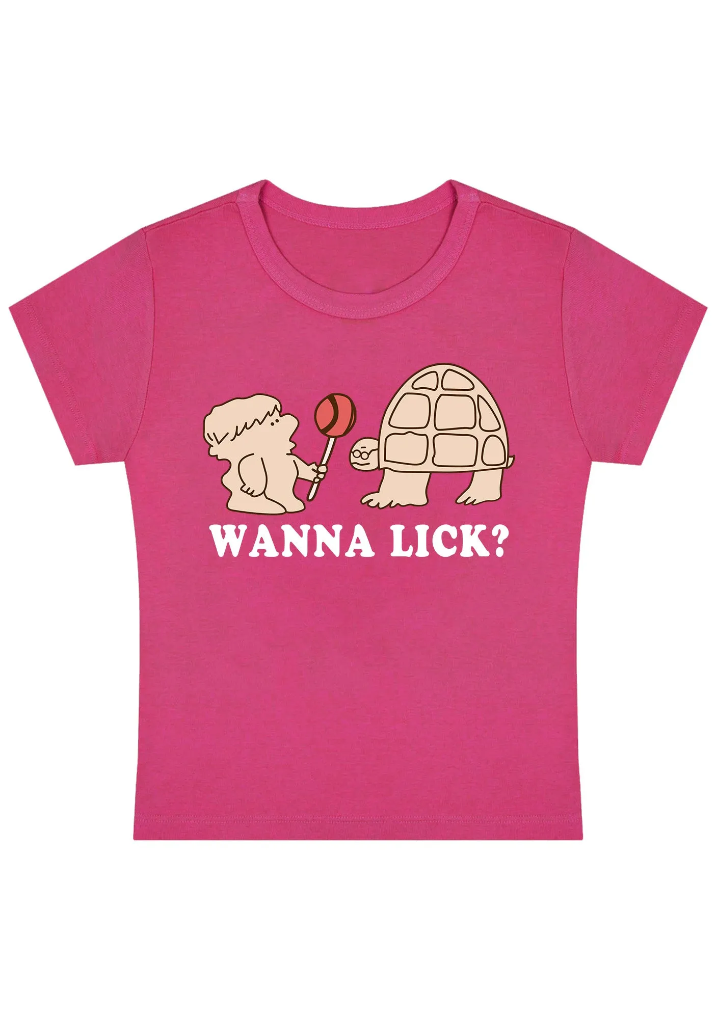 Wanna Lick Lollipop Y2K Baby Tee