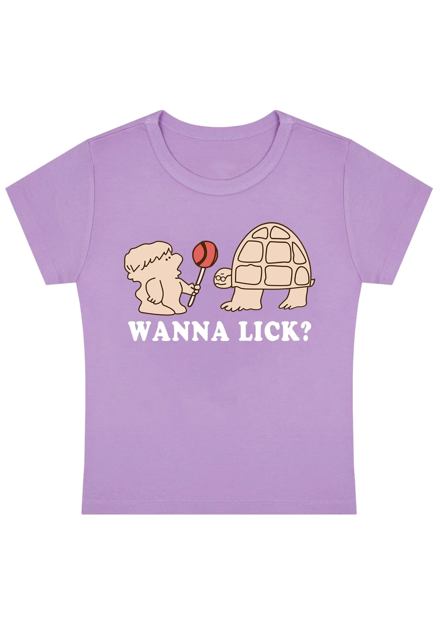 Wanna Lick Lollipop Y2K Baby Tee