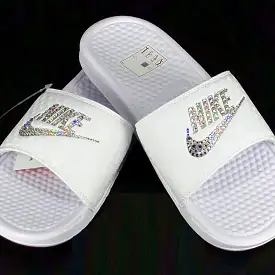 Warehouse SALE Slides (White Metallic)