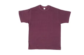 Warehouse Slub Cotton T-Shirt -Bordeaux Plain