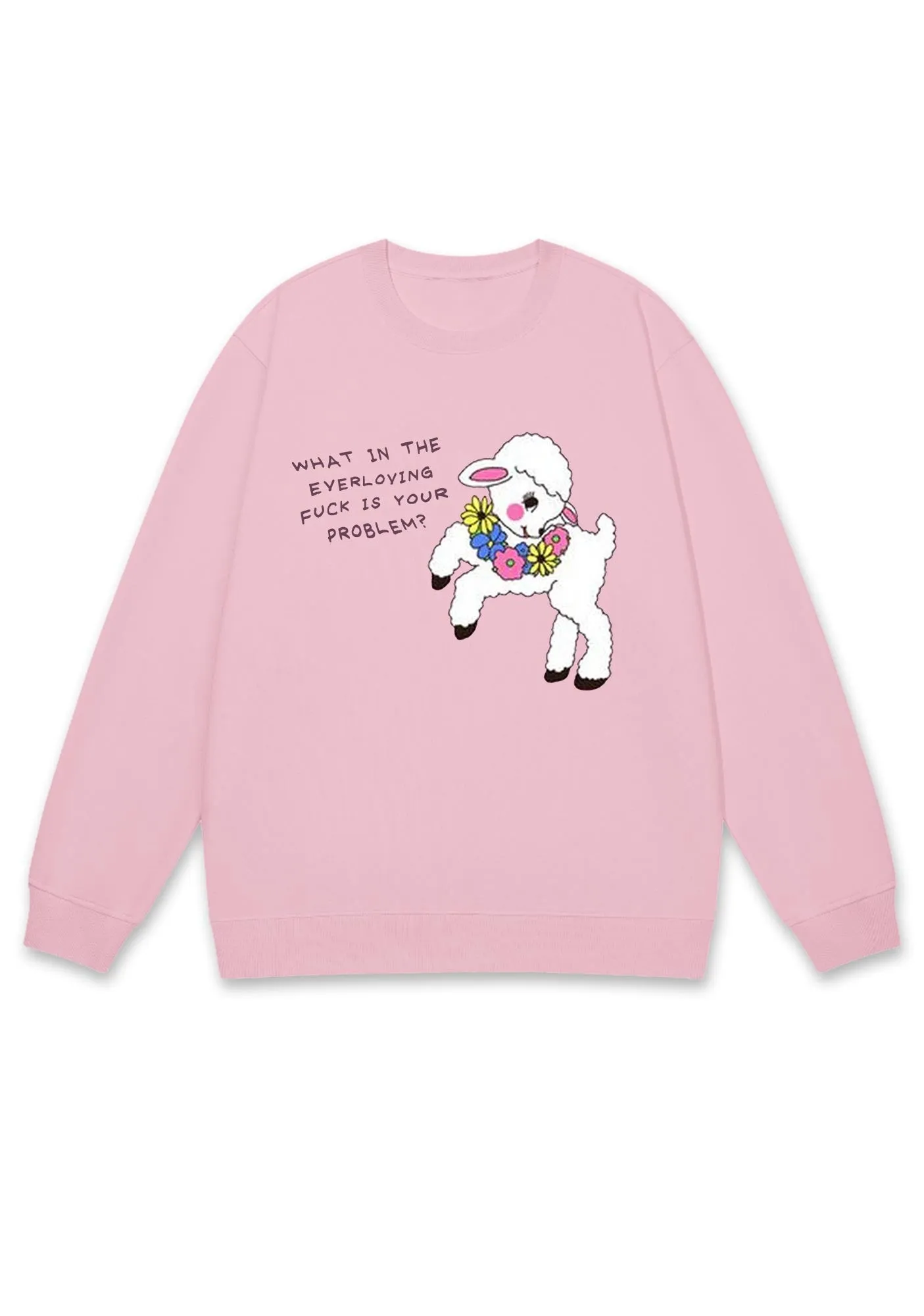 What Is Your Problem Little Sheep Y2K Sweatshirt