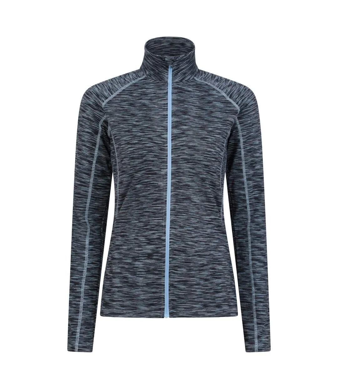 Womens/ladies bend & stretch full zip midlayer dark blue Mountain Warehouse