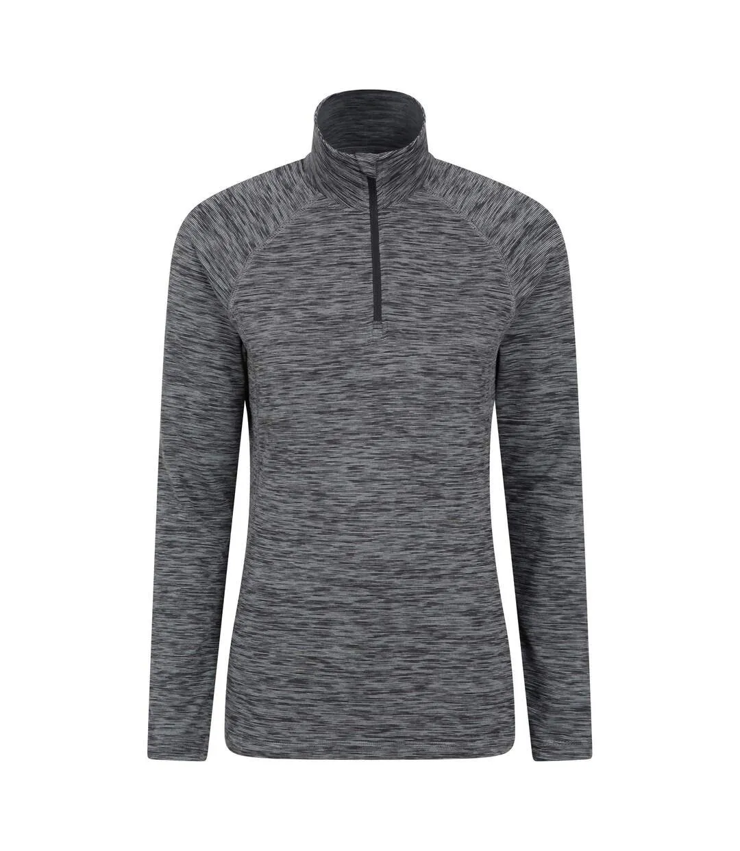 Womens/ladies bend & stretch half zip midlayer black Mountain Warehouse