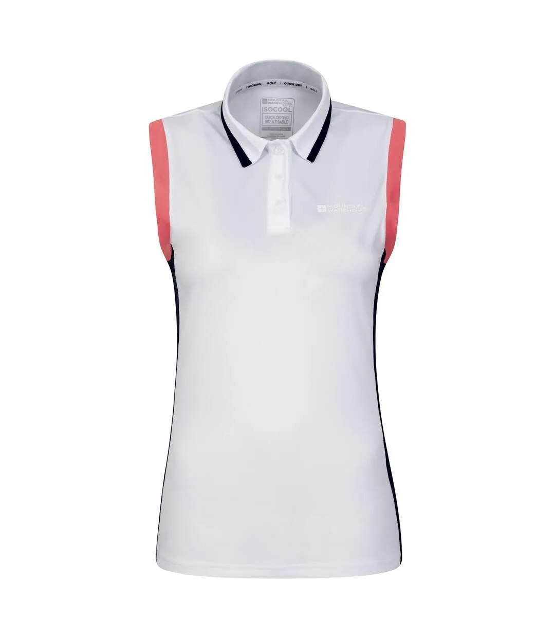 Womens/ladies classic polo neck golf vest top white Mountain Warehouse