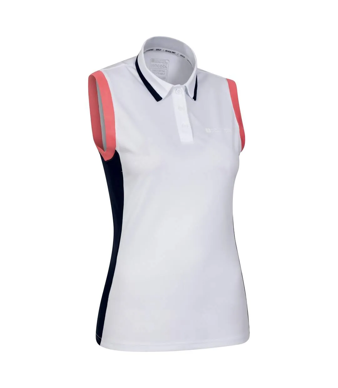 Womens/ladies classic polo neck golf vest top white Mountain Warehouse