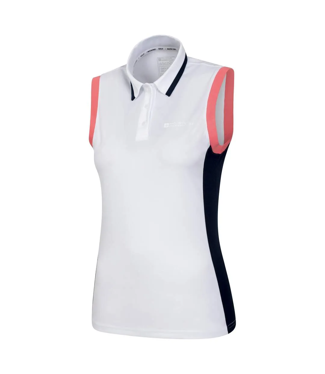 Womens/ladies classic polo neck golf vest top white Mountain Warehouse