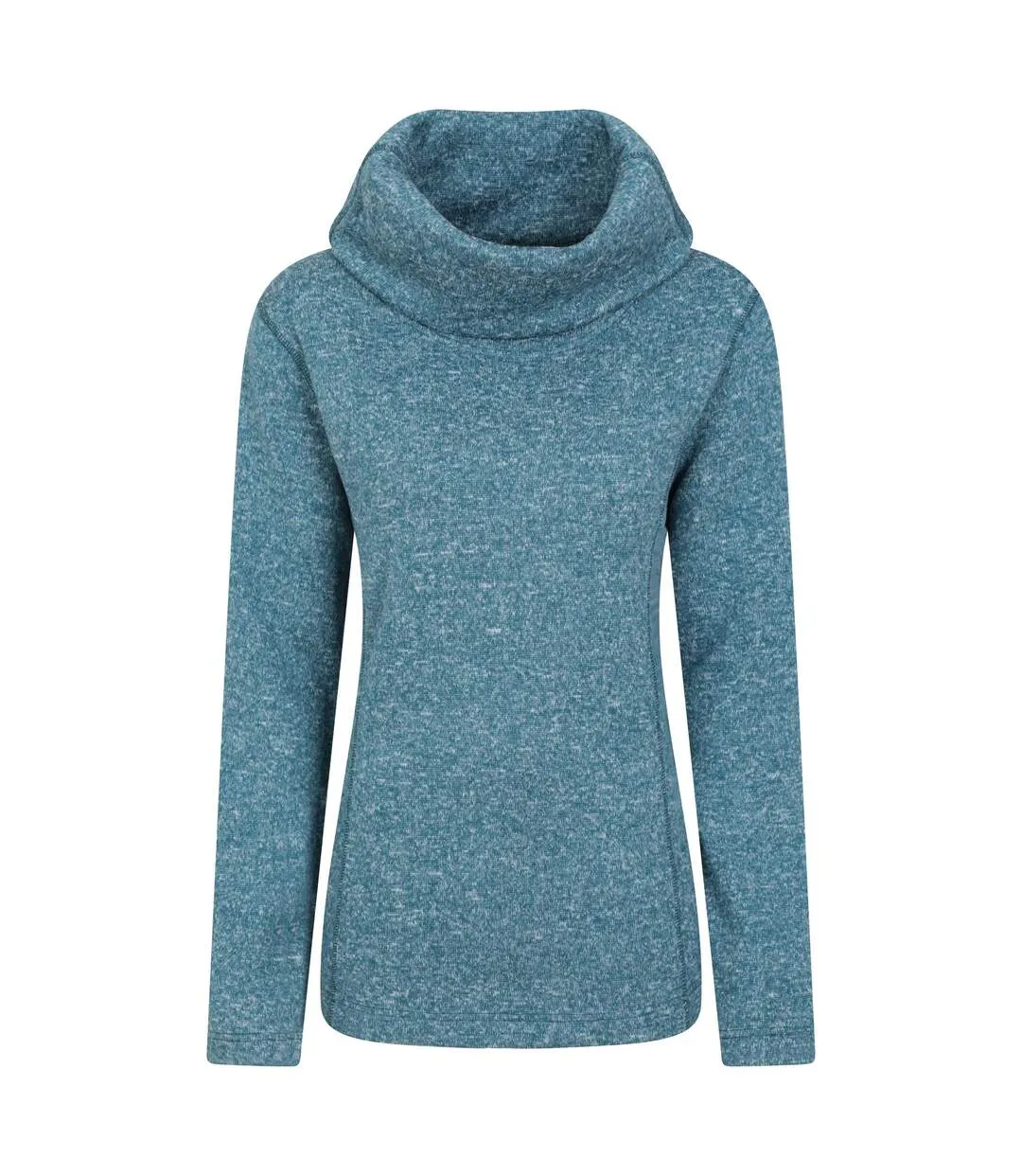 Womens/ladies cowl neck fleece top teal Mountain Warehouse