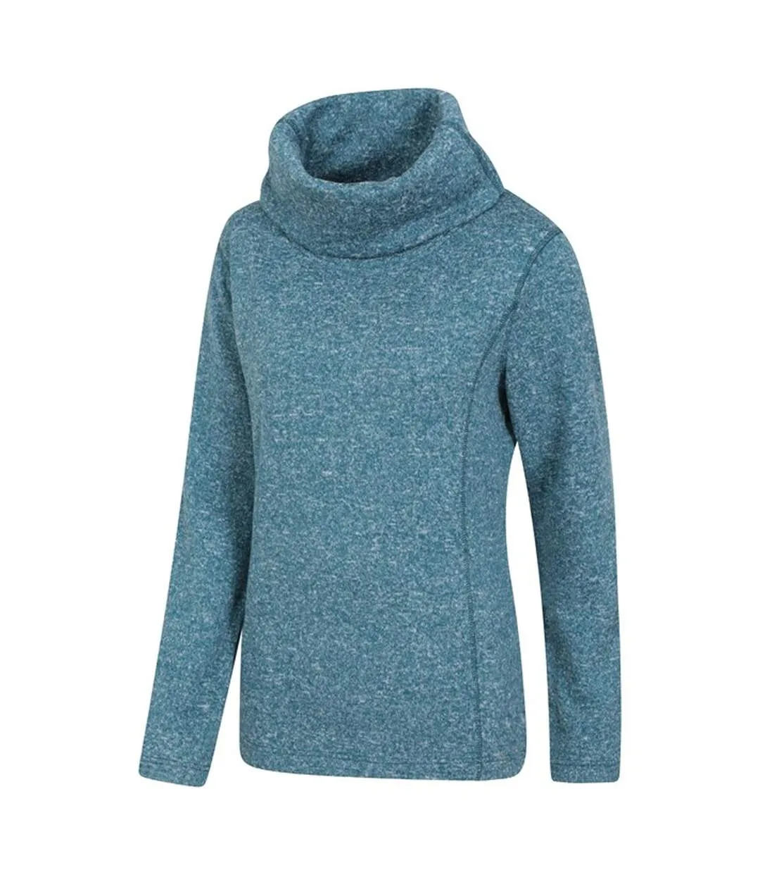 Womens/ladies cowl neck fleece top teal Mountain Warehouse