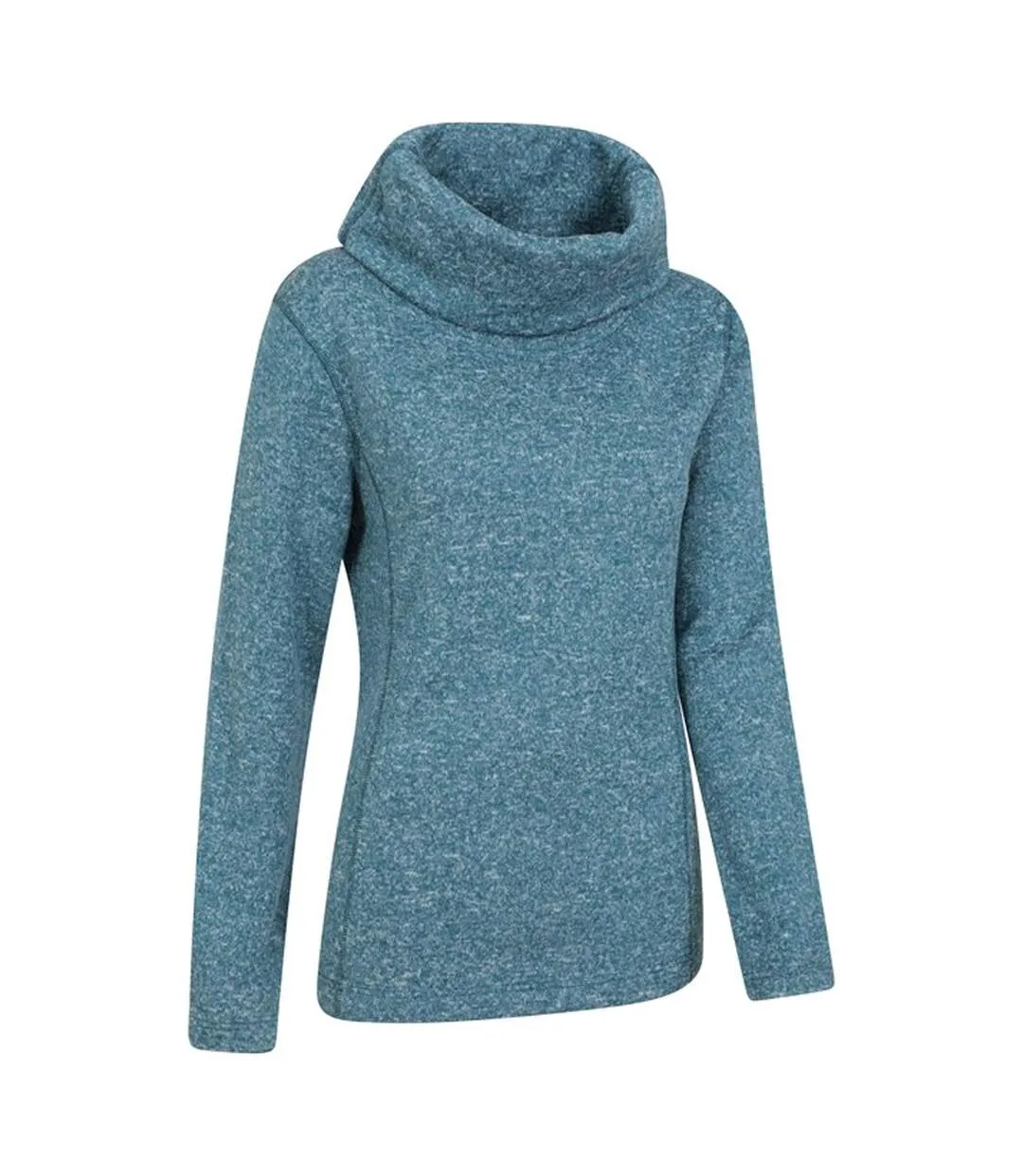 Womens/ladies cowl neck fleece top teal Mountain Warehouse