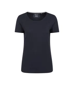 Womens/ladies eden organic v neck t-shirt navy Mountain Warehouse