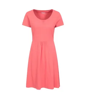 Womens/ladies essentials lora plain skater dress coral Mountain Warehouse