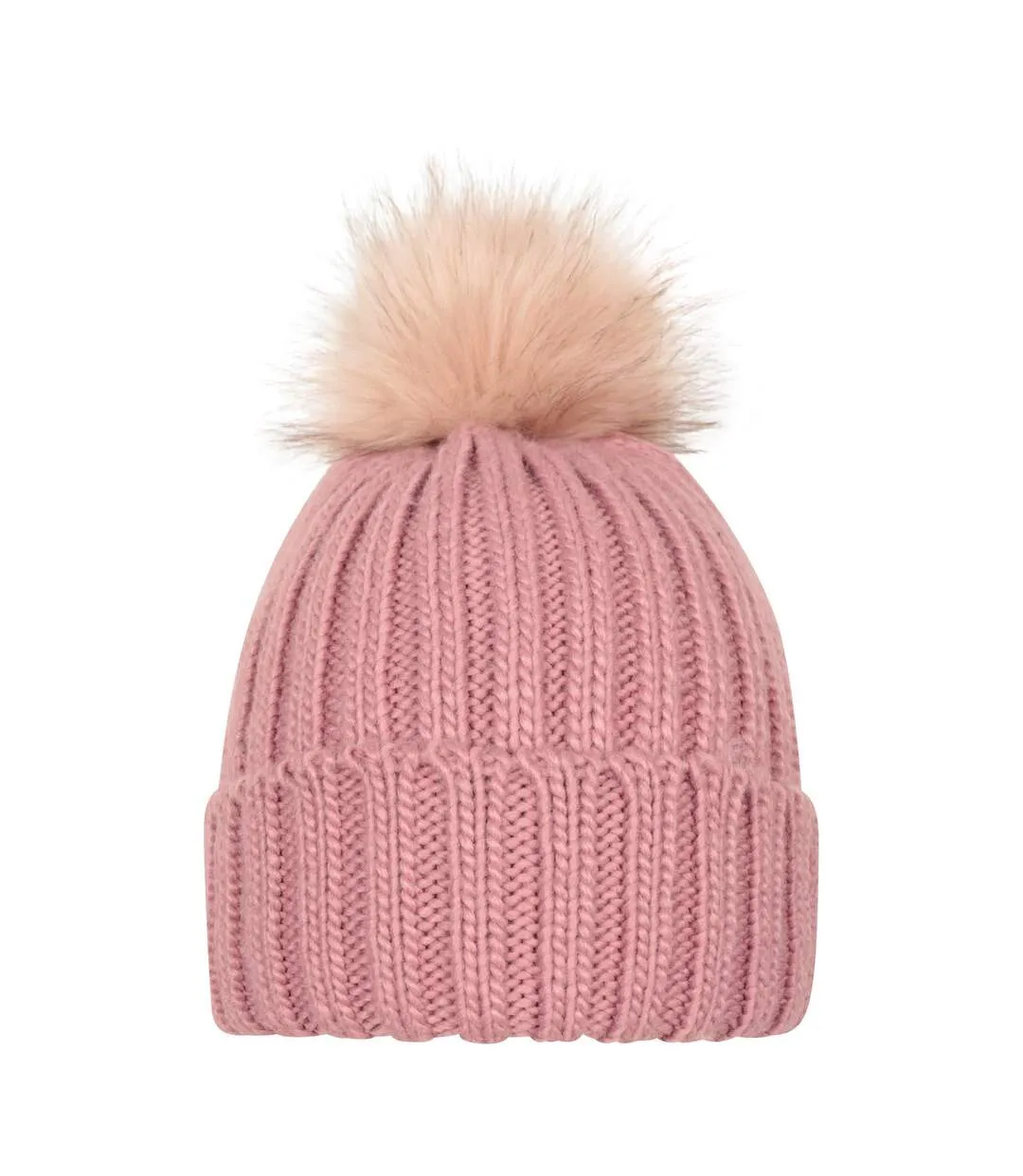 Womens/ladies geneva borg lined beanie pale pink Mountain Warehouse