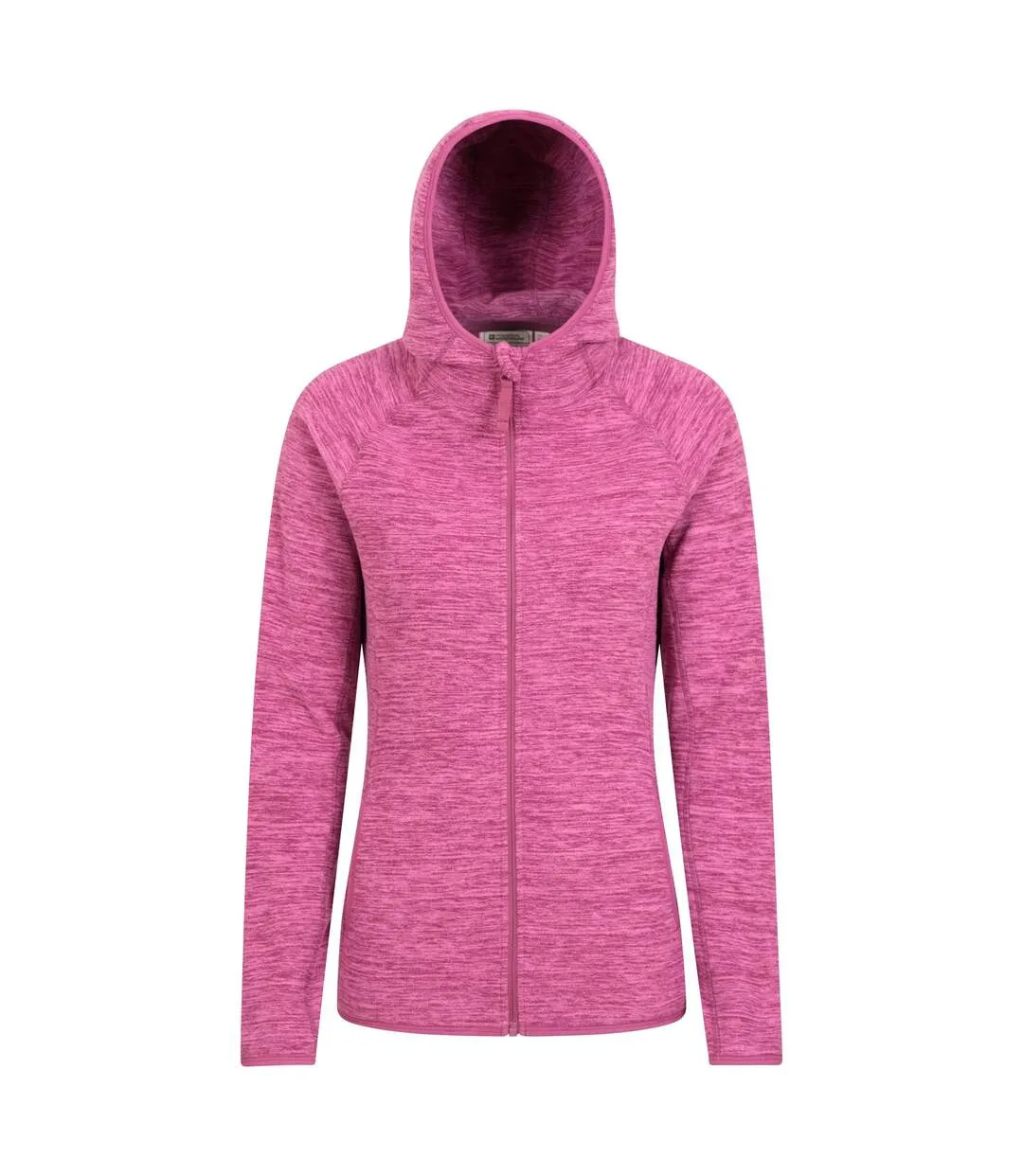 Womens/ladies lleyn ii melange full zip hoodie berry Mountain Warehouse