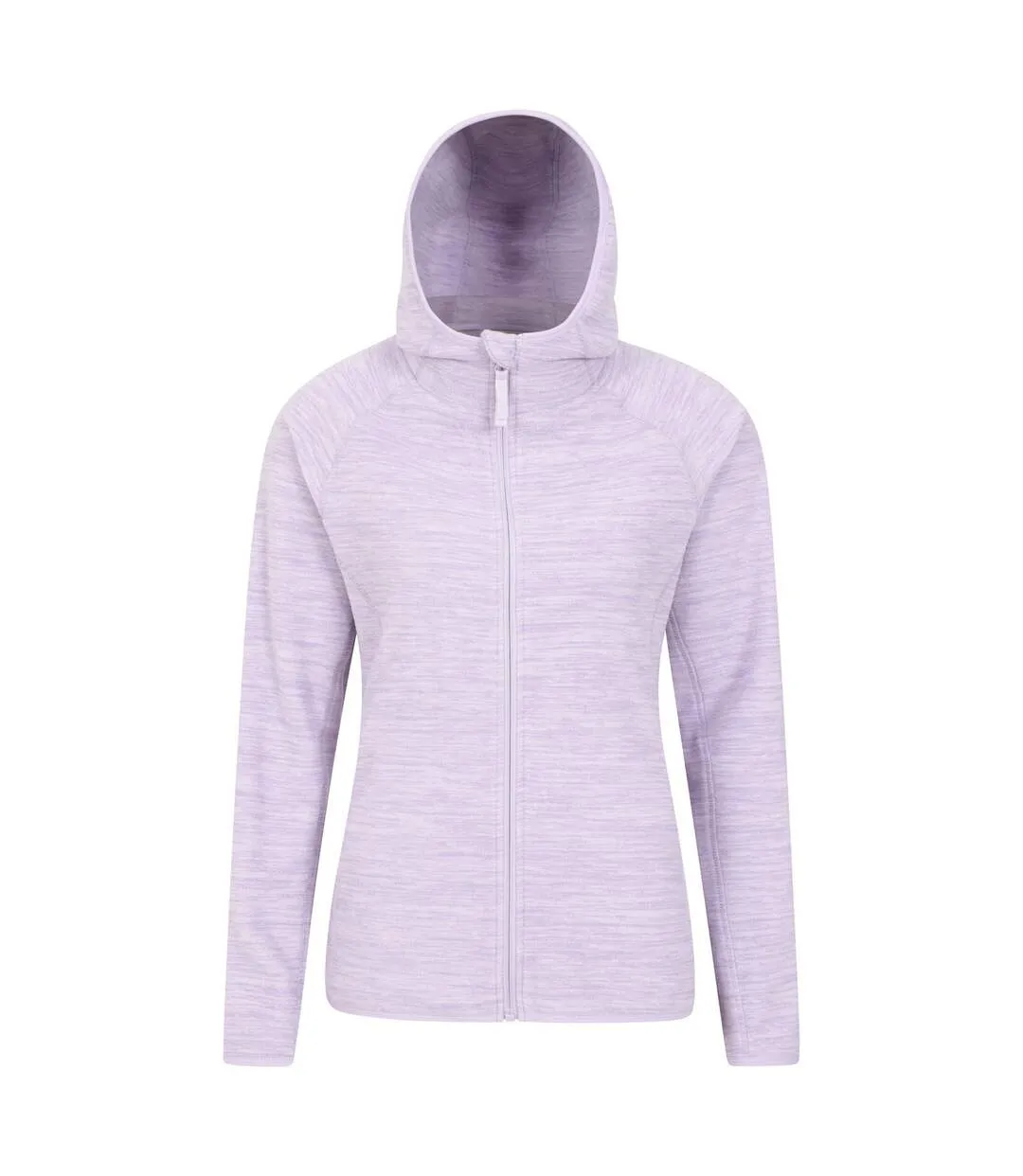 Womens/ladies lleyn ii melange full zip hoodie purple Mountain Warehouse