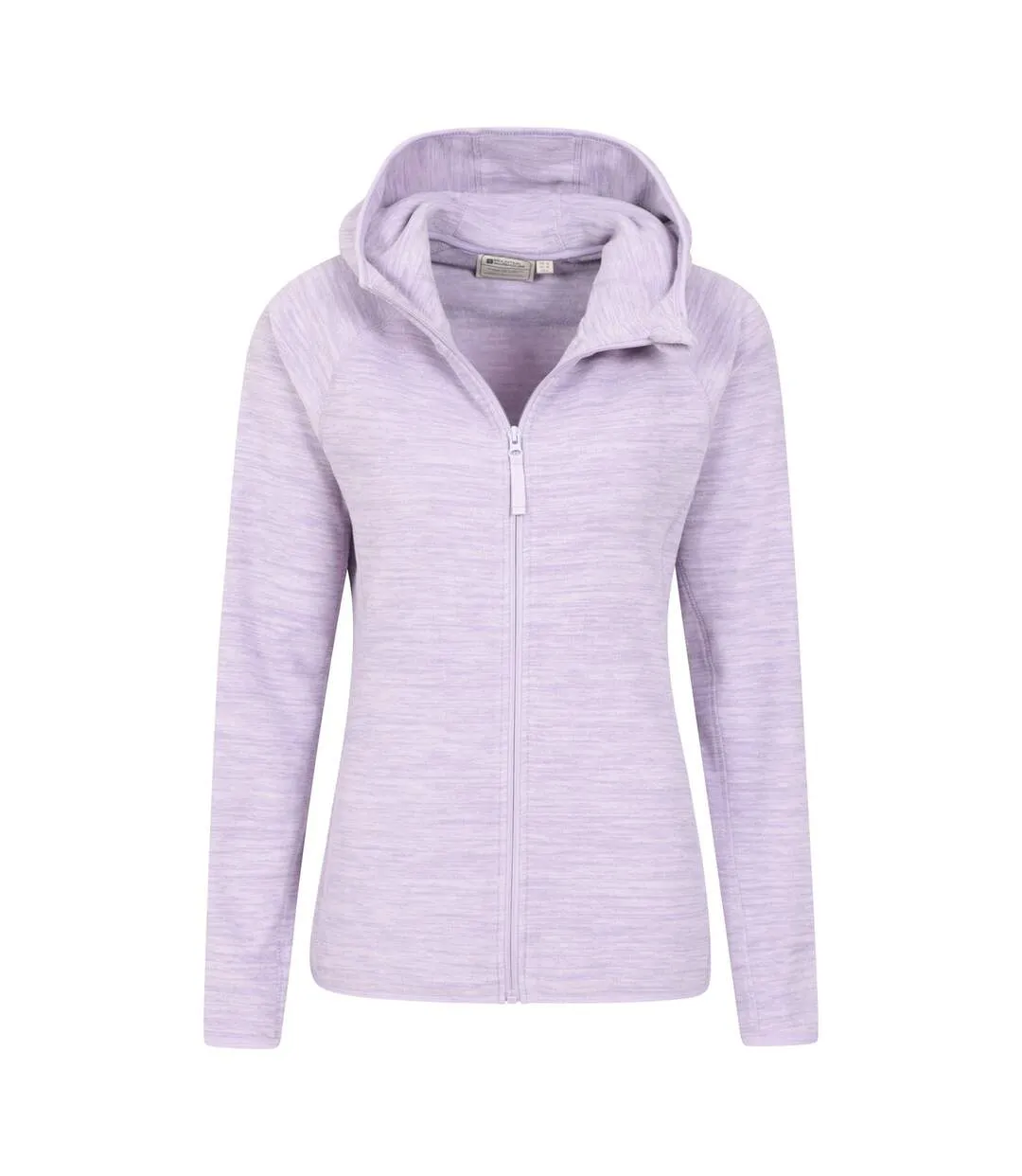 Womens/ladies lleyn ii melange full zip hoodie purple Mountain Warehouse