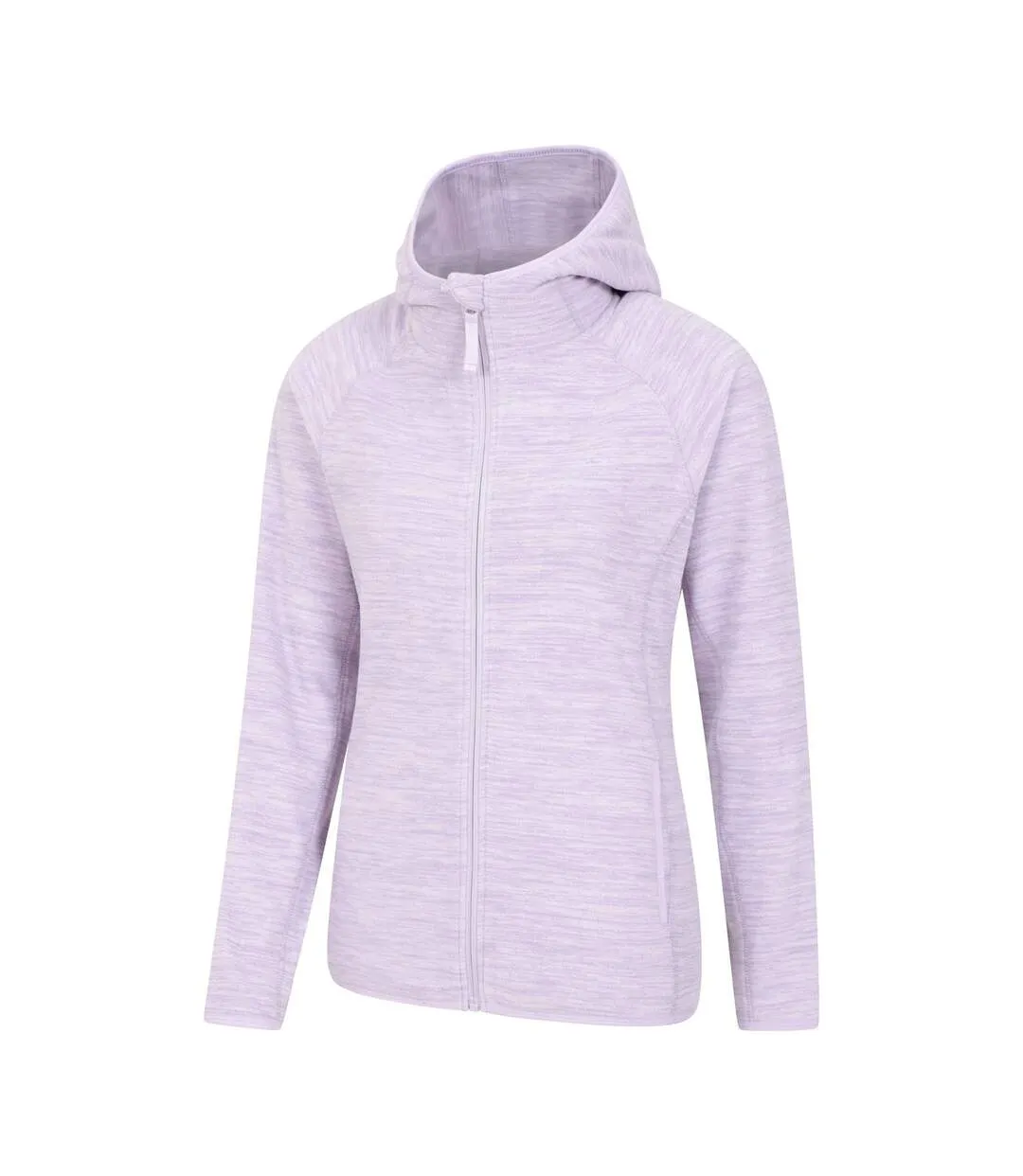 Womens/ladies lleyn ii melange full zip hoodie purple Mountain Warehouse