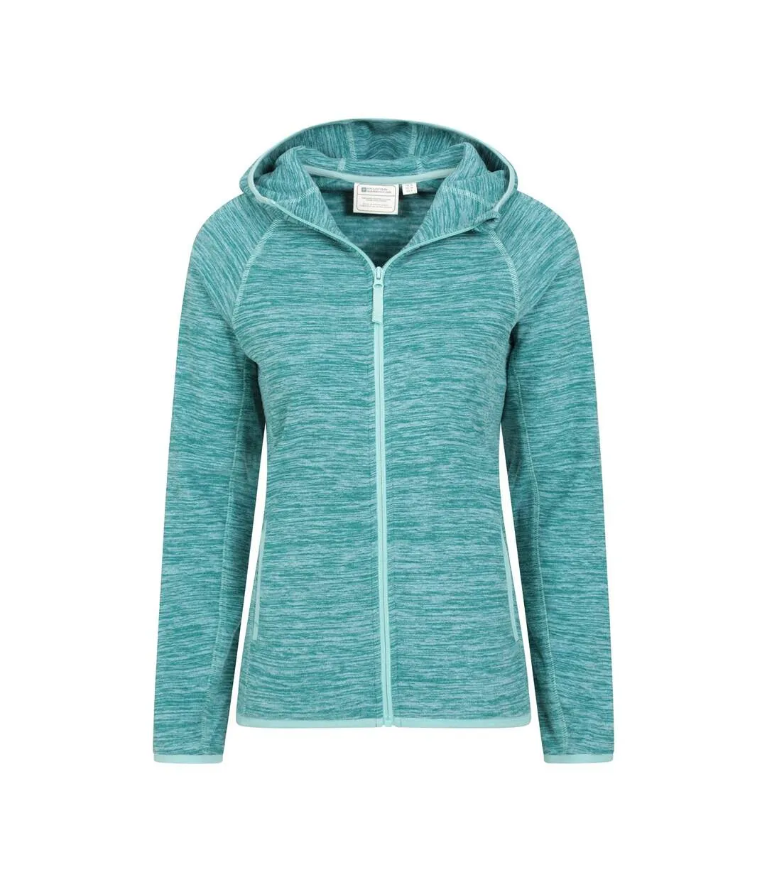 Womens/ladies lleyn ii melange full zip hoodie teal Mountain Warehouse