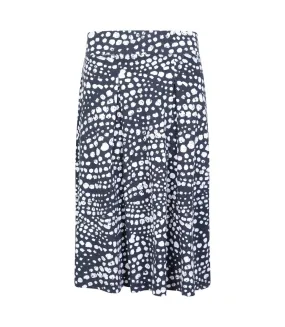 Womens/ladies waterfront spotted jersey midi skirt dark blue Mountain Warehouse