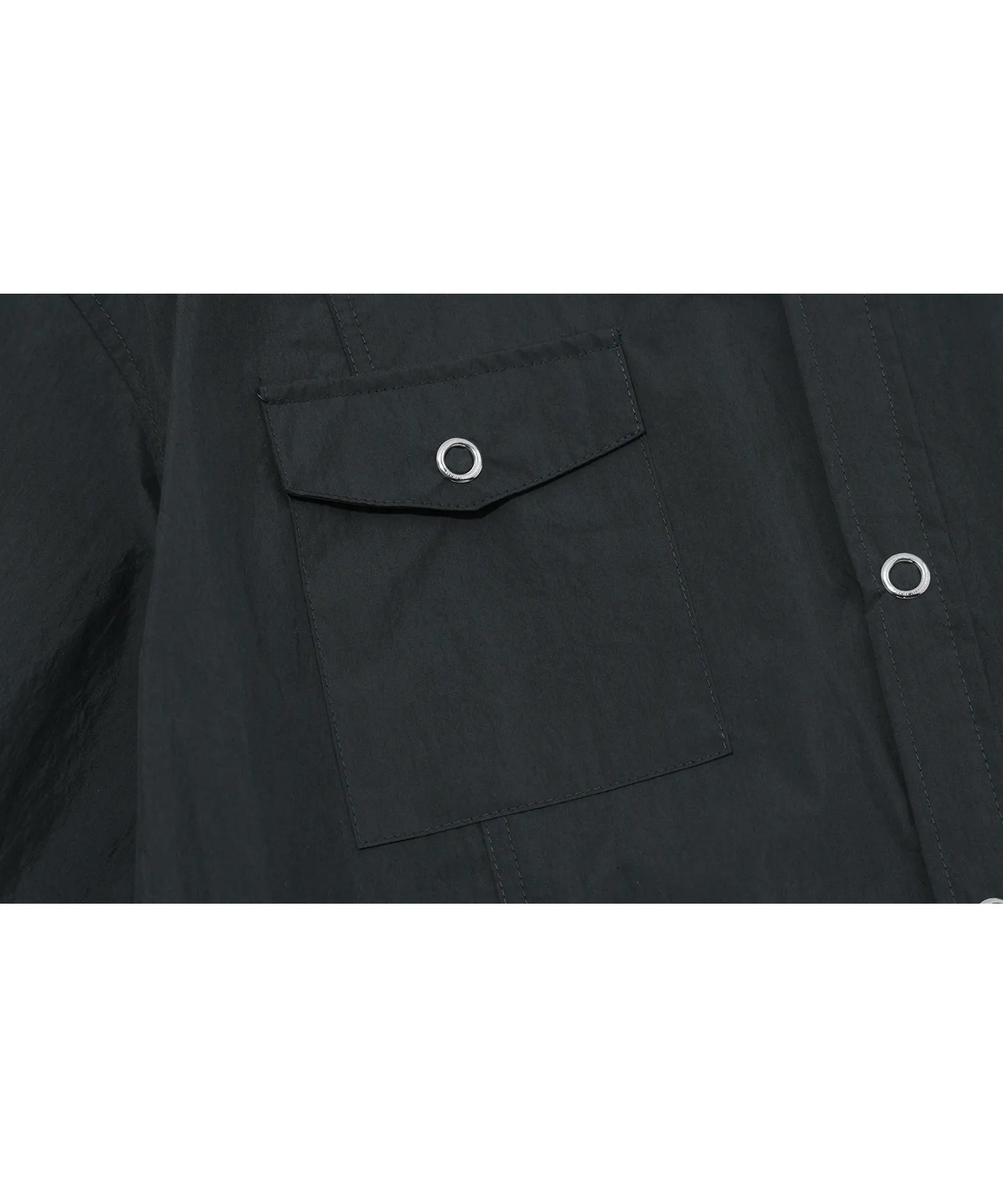 WOOALONG  |[WOOALONG]★ Three-pocket over fit cotton blend half shirt