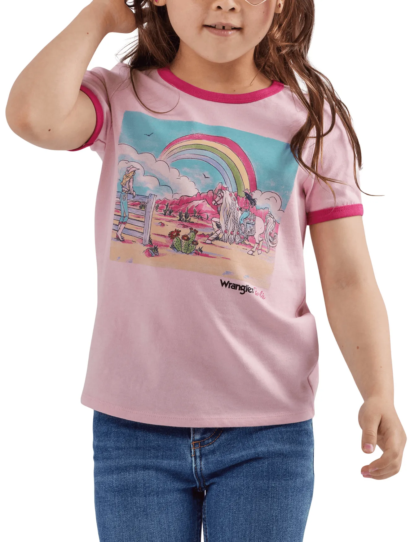 Wrangler Girls Rainbow Ringer Tee