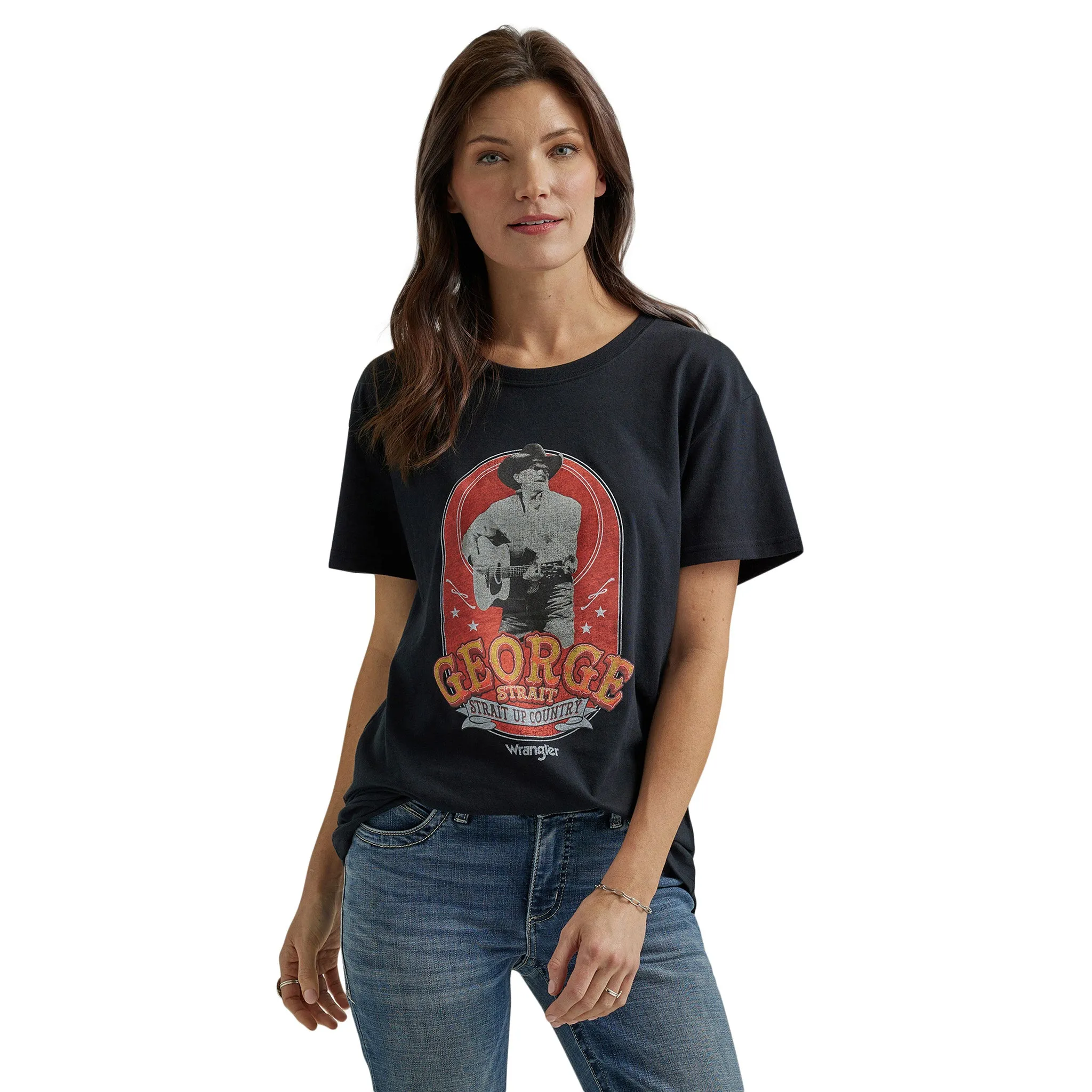 Wrangler Women's Black George Strait Tee