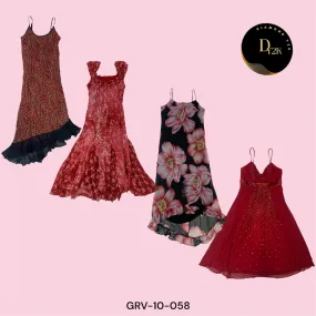 Y2K Petals in Red: Trendy Floral Dress (GRV-10-058)