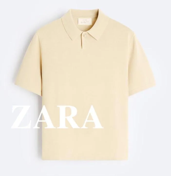 ZARA  |Silk Short Sleeves Polos